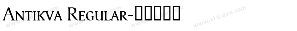 Antikva Regular字体转换